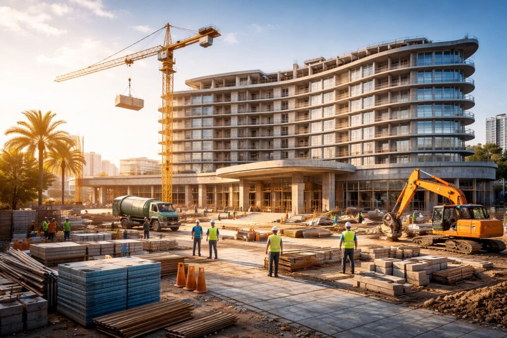 Proyek Pembangunan Hotel Modern